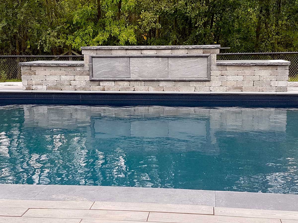 pool with wall