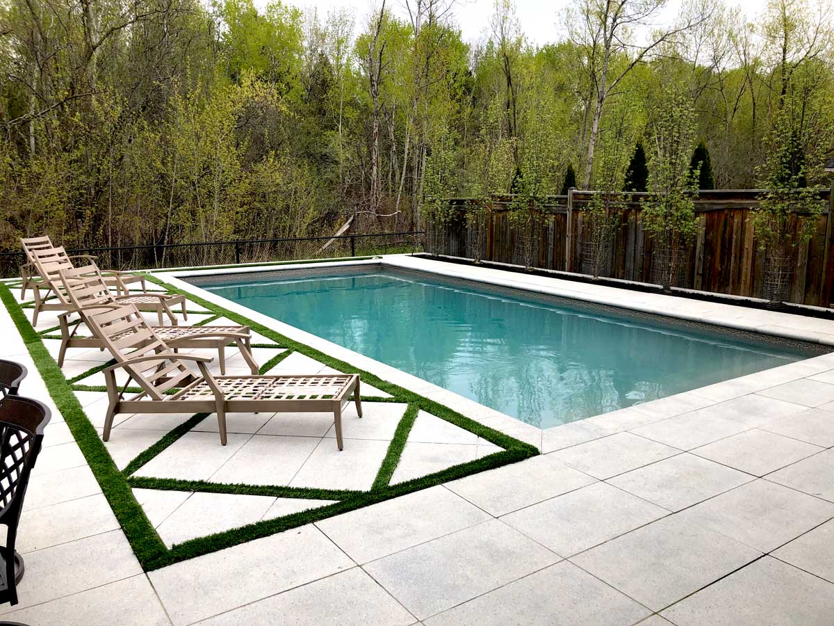 pool with chairs